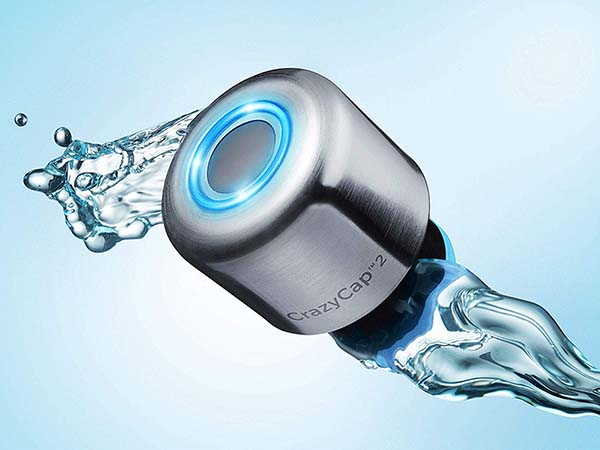 CrazyCap Self Cleaning Water Bottle with UV Water Purifier Cap
