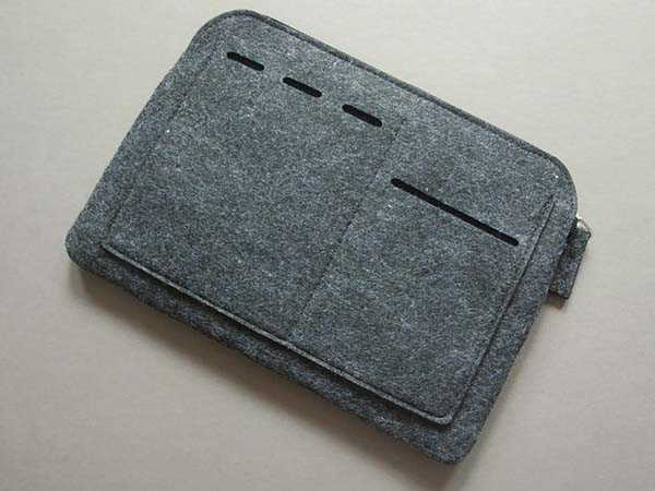 Handmade Zippered iPad Sleeve with Multiple Pockets