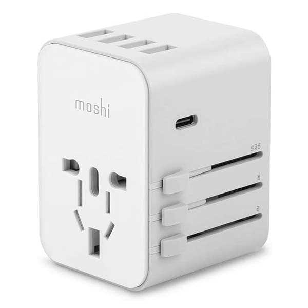 Moshi World Travel Adapter with USB-C and USB-A Ports