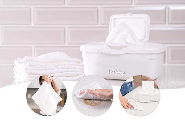 FinalWipe Reusable Sanitizing Wipes with Home and Travel Containers