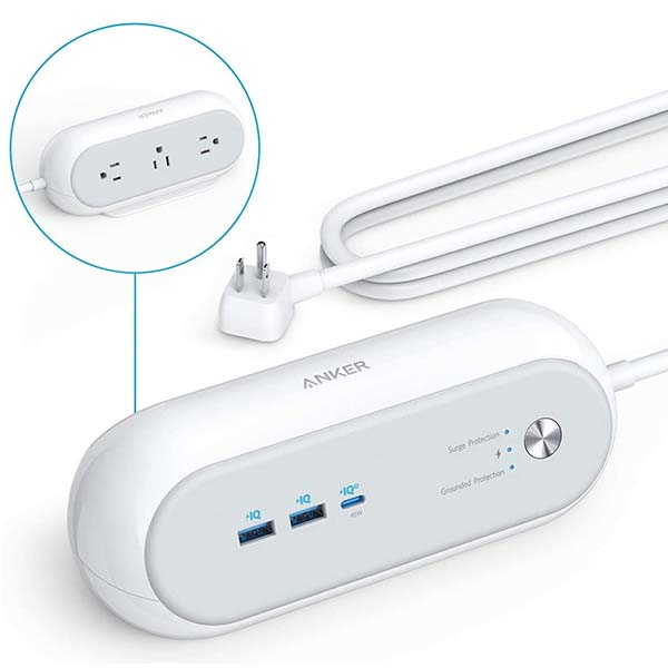 Anker PowerExtend 3 USB-C Surge Protector with USB Ports
