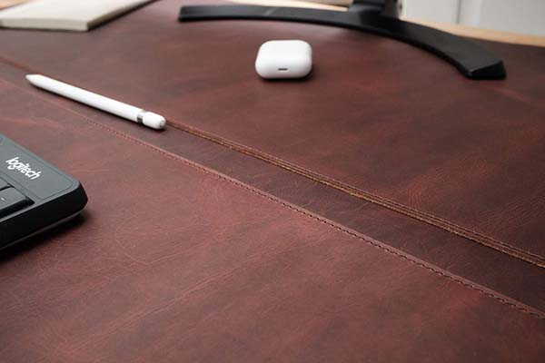 Blotter Handmade Leather Desk Pad with Personalization
