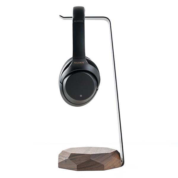 Handmade Personalized Wooden Headphone Stand with Wireless Charging Pad