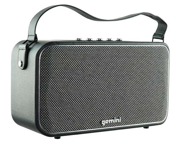 Gemini GTR-400 Retro Bluetooth Speaker with Mic and Guitar Inputs