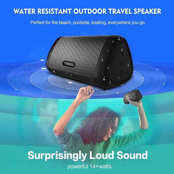 Motorola SonicSubs530 Portable Bluetooth Speaker with IPX5 Water Resistant Design
