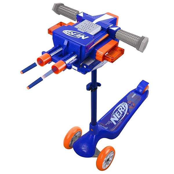 Nerf 3-Wheel Blaster Scooter with Dual Trigger Rapid Fire Action