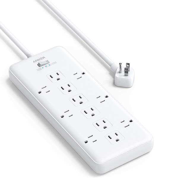 Anker PowerExtend Strip Surge Protector with 12 AC Outlets