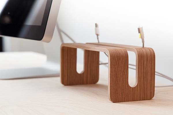 Handmade Wooden Vertical MacBook Stand