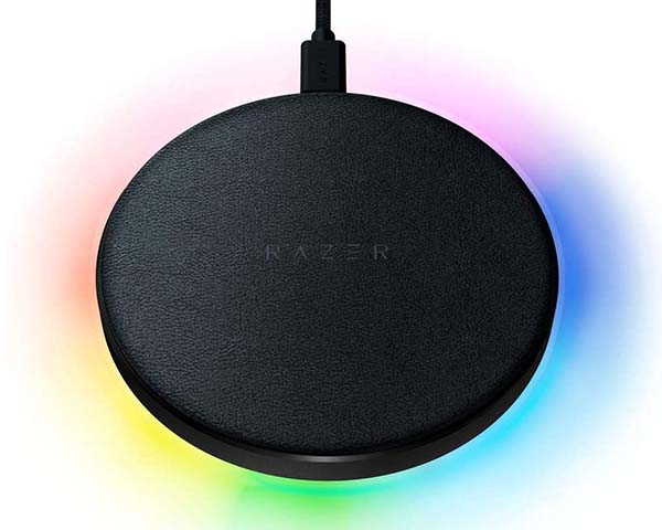 Razer Chroma RGB 10W Fast Wireless Charger with Rubber Top