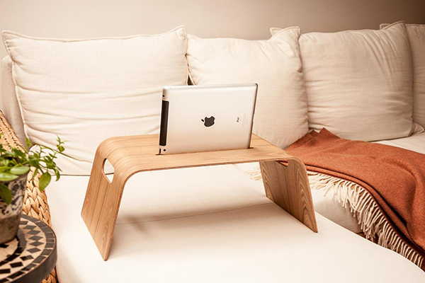 Bracket Handmade Wooden Lap Desk with Tablet Holder