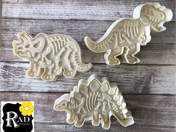 Dinosaur Cookie Cutter Set with Detail Stamps