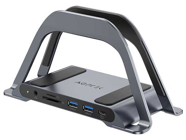 The 10-In-1 USB-C Docking Station Doubles as Vertical Laptop Stand