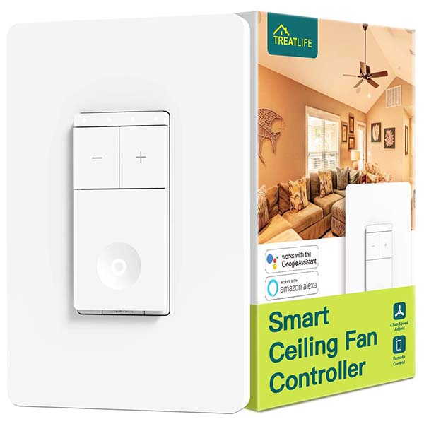 Treatlife Smart Ceiling Fan Switch Supoprts Amazon Alexa and Google Assistant