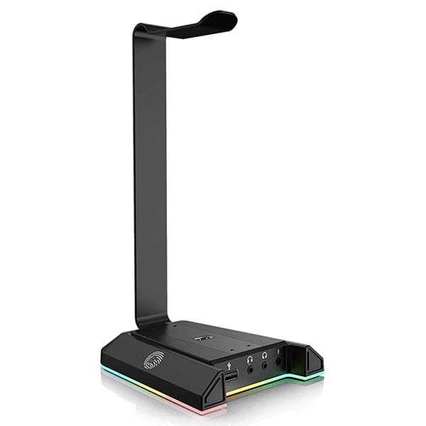 EKSA RGB Gaming Headset Stand with USB Hub and Audio Output