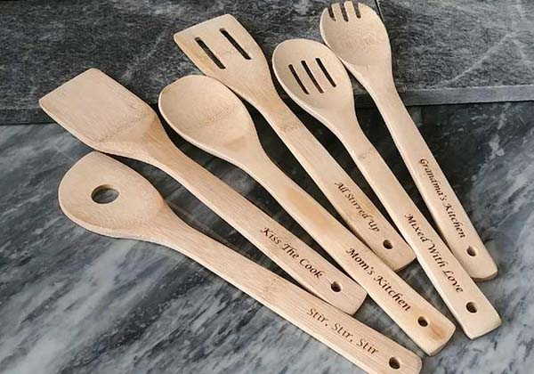 Handmade Personalized Wooden Utensil Set
