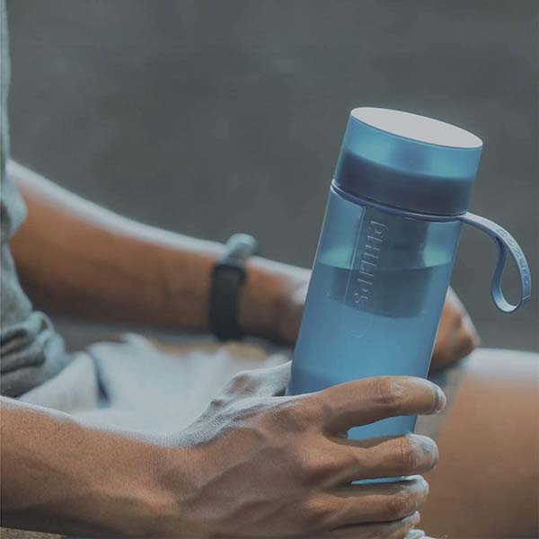 Philips GoZero Filtering Water Bottle with Activated Carbon Fiber Filter