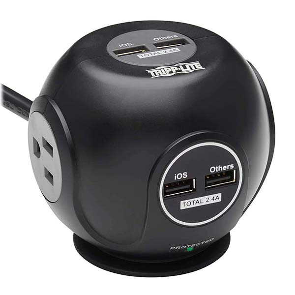 Tripp Lite Spherical Surge Protector with 4 USB Ports