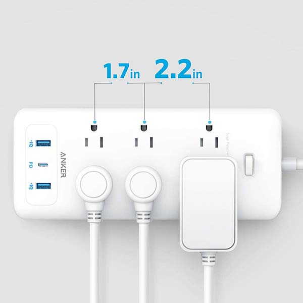 Anker PowerPort PD USB-C Power Strip with 6 Outlets