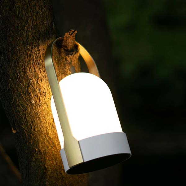 Handmade Portable LED Table Lamp with a Smooth Handle