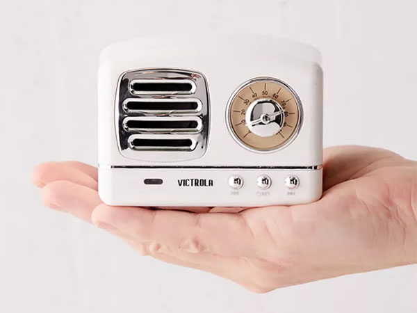 Victrola Lily Mini Bluetooth Speaker and FM Radio Inspired by Retro Radio