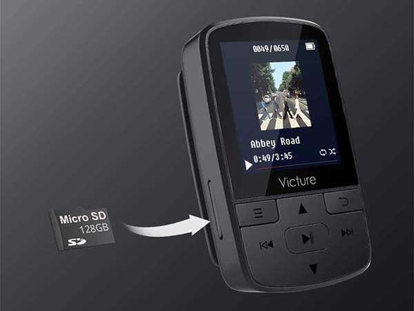 Victure Bluetooth MP3 Player with Clip, FM Radio, Pedometer and Voice Recorder