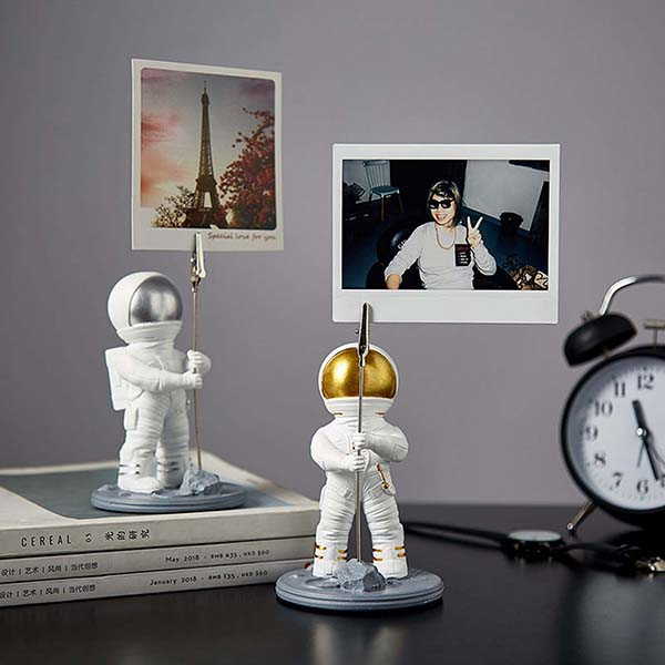 The Handmade Photo Holder with Astronaut Figurine