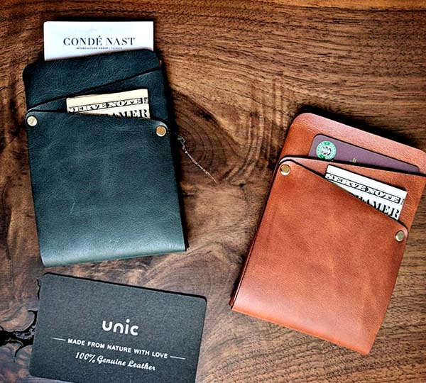 Portefeuille Homme En Cuir Vintage - Miniature, 4 à 12 Cartes, Compartiment Billets, Porte-stylo Intégré - Marron