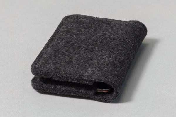 Handmade Wool Felt Card Wallet with 2 Optional Colors