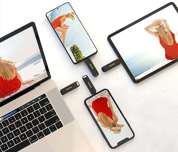 SanDisk iXpand Flash Drive Luxe with Lightning and USB-C Connectors