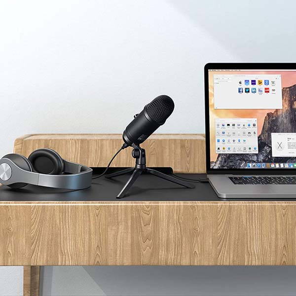Victure MP30 USB Condenser Microphone With Tripod Stand Gadgetsin