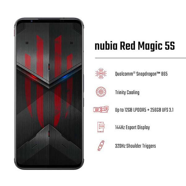 Nubia RedMagic 5S 5G Gaming Phone with 144Hz AMOLED Display