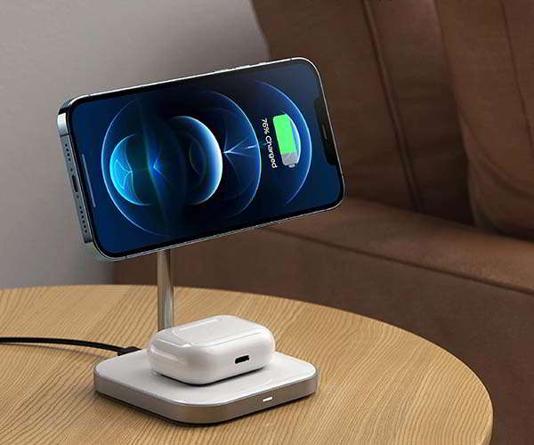 Satechi 2-In-1 Aluminum MagSafe Wireless Charging Dock