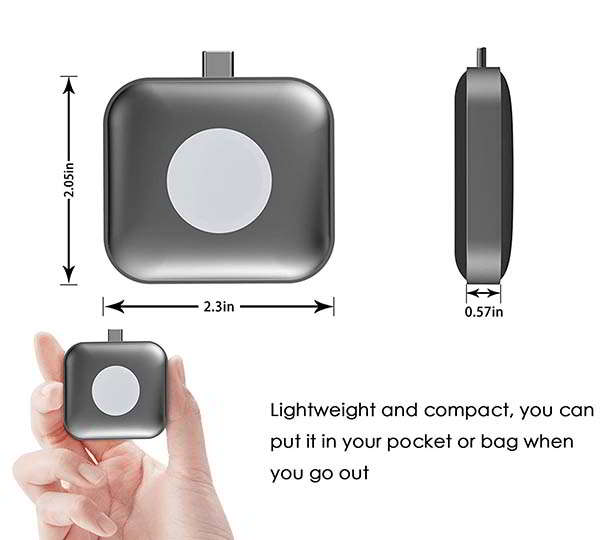 The Portable AirPods and Apple Watch Charger with Dual-Sided Charging Design