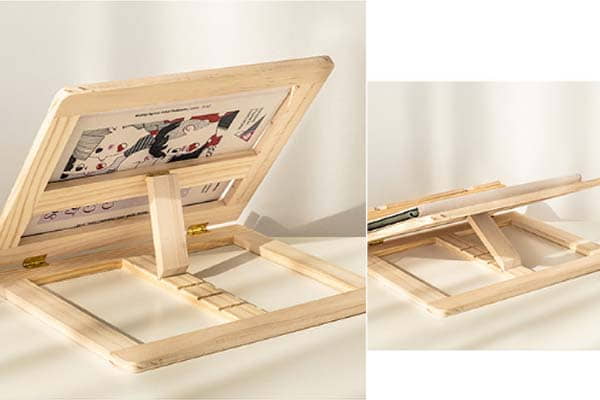 Handmade Wooden Book Stand Supports Books, Tablets and Laptops