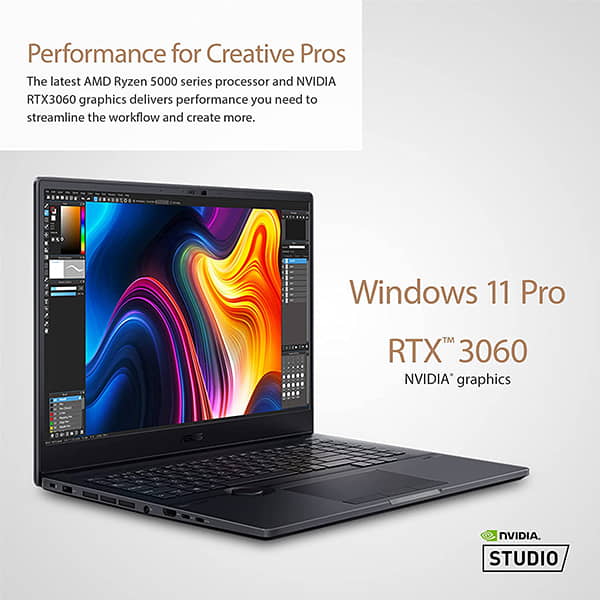 ASUS ProArt StudioBook 16 OLED Laptop with Geforce RTX 3060