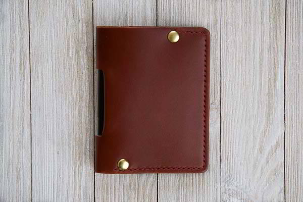 Handmade Leather Notebook Wallet with Moleskine Volant