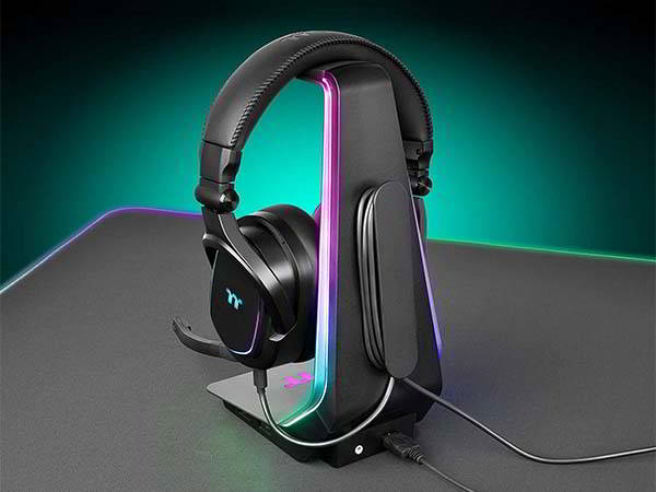 Thermaltake Argent HS1 RGB Headset Stand with USB Hub and Audio Jack