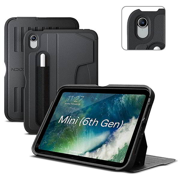 Zugu iPad Mini 6 Case with Apple Pencil Pocket and Magnetic Stand