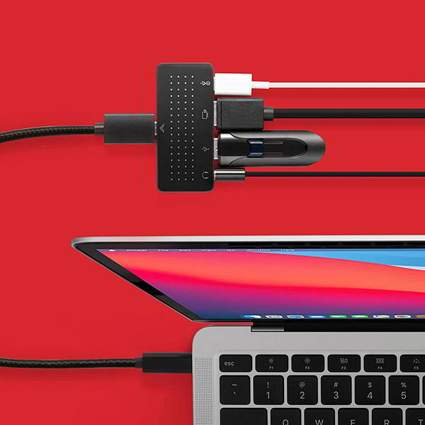 Twelve South StayGo Mini USB-C Hub with Detachable Cable