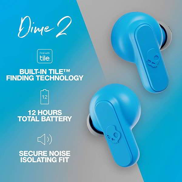 Skullcandy Dime 2 Bluetooth True Wireless Earbuds with Tile Finding Technology