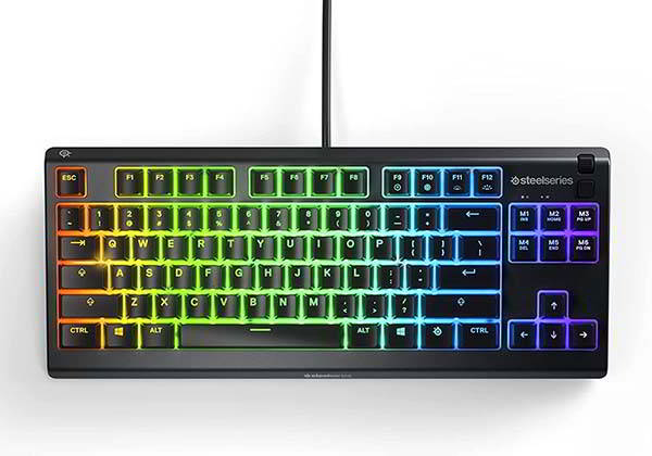 SteelSeries Apex 3 TKL RGB Gaming Keyboard with Whisper Quiet Switches