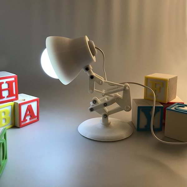 Luxo 3D Printed USB LED Lamp Inspired by Pixar