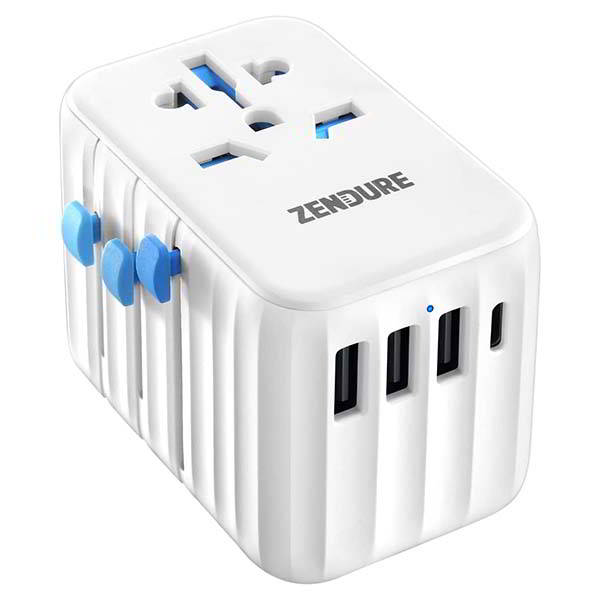 Zendure Passport II Pro Universal Travel Adapter and USB Charger with 61W PD