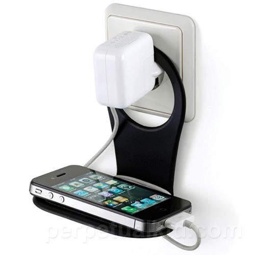 Driinn Cell Phone Holder Gadgetsin - Wall Plug Cell Phone Holder