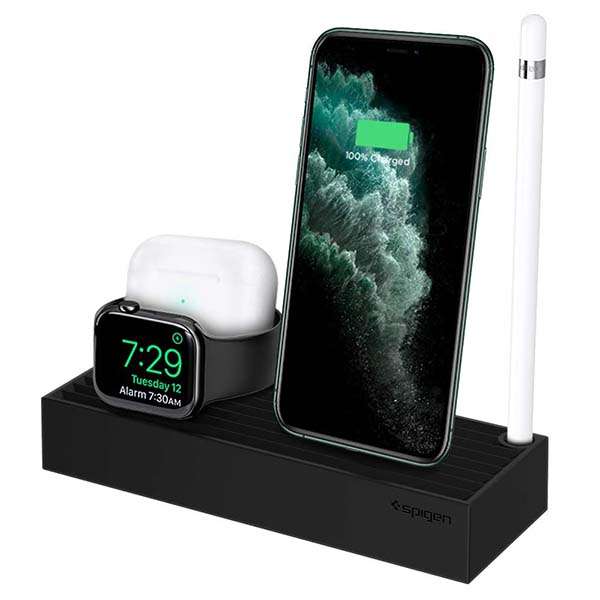 Spigen S318 3 In 1 Charging Station For IPhone Apple Watch And AirPods 