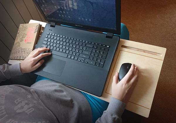 Handmade Wooden Laptop Lapdesk With Personalization Gadgetsin